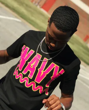 Wavy | Black Tee