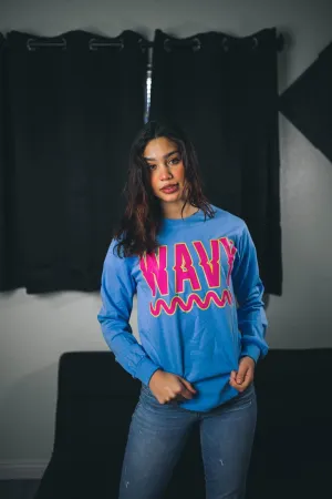 WAVY | Carolina Blue Long Sleeve Tee