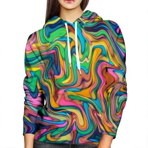 Wavy Colors Womens Hoodie