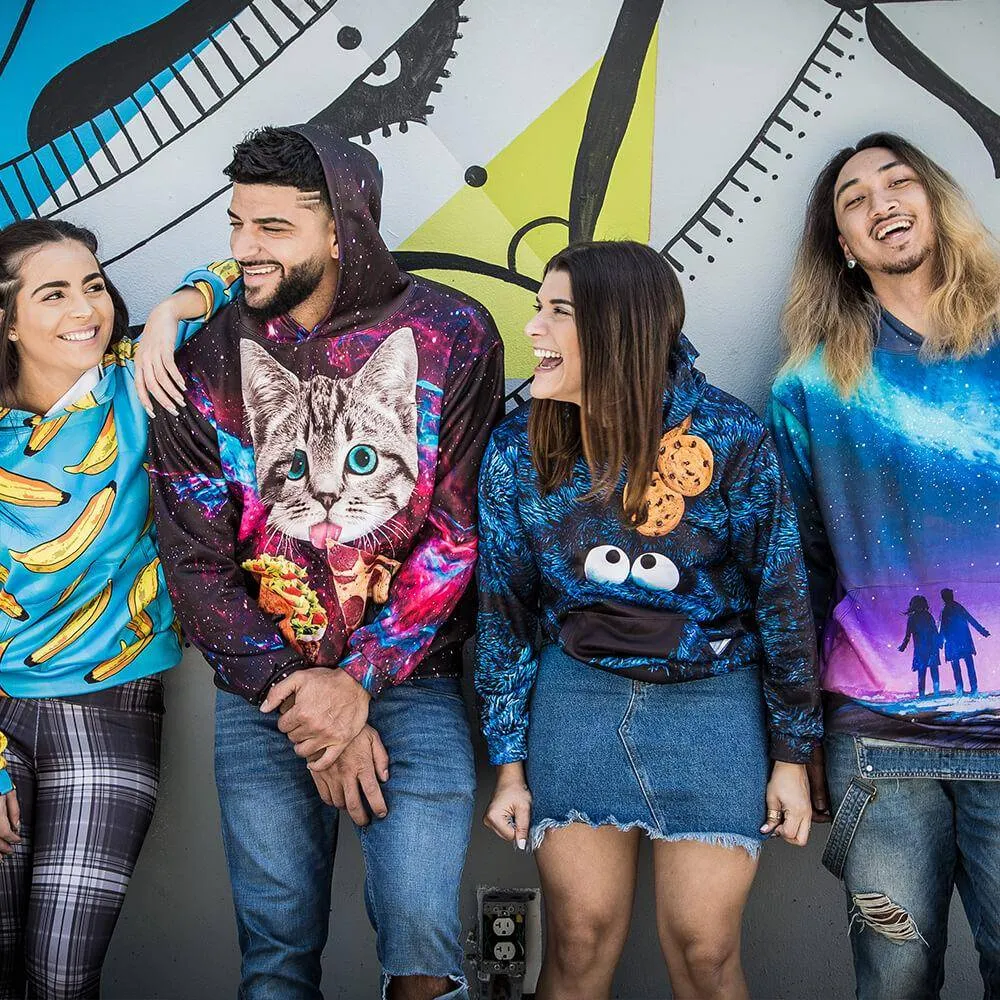 Wavy Colors Womens Hoodie