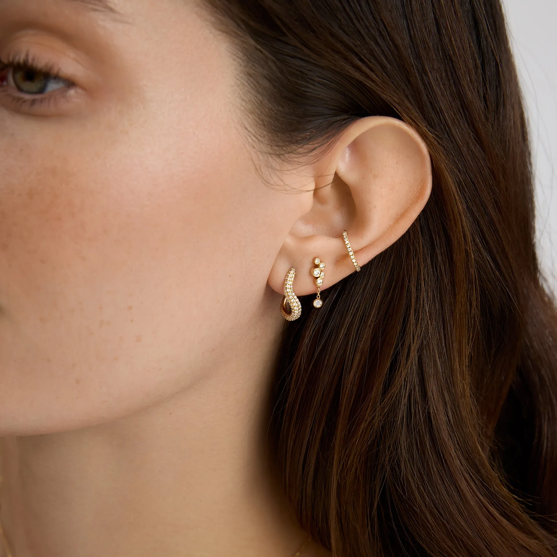 Wavy Pavé Hoop