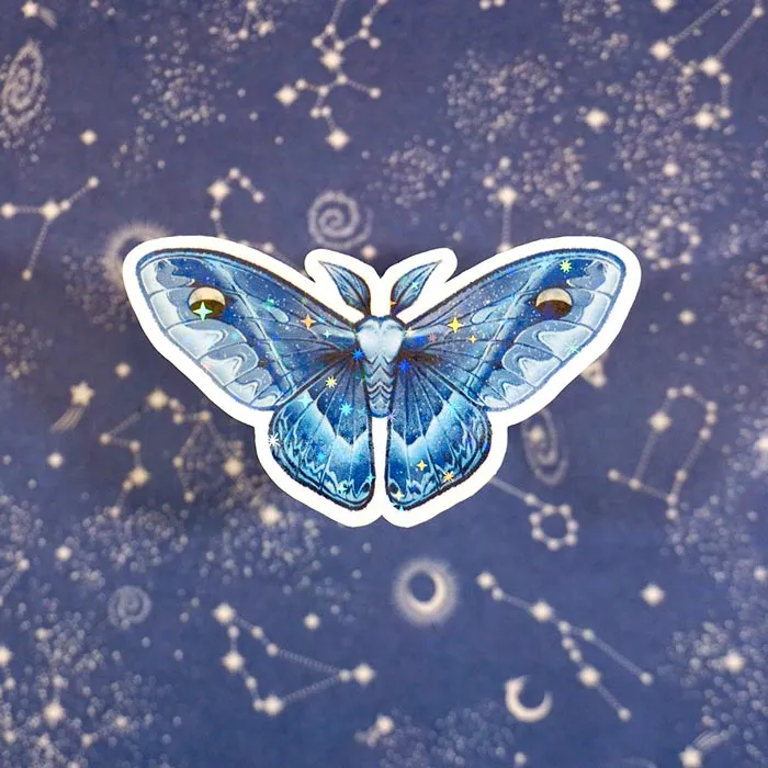 Waxing Crescent | Holographic Sticker