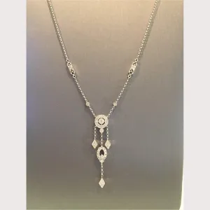 White Gold Diamond Antique Lariat