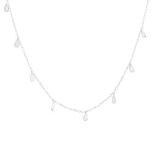White Opal Choker in Silver