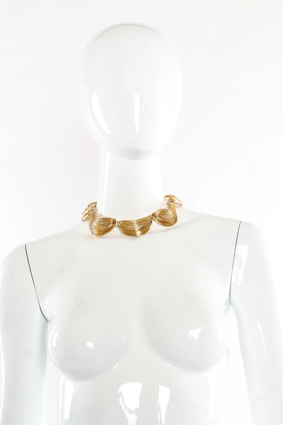 Wire Crescent Collar Necklace
