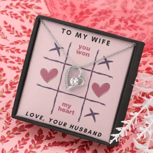You won my heart-Heart Necklace for Wife