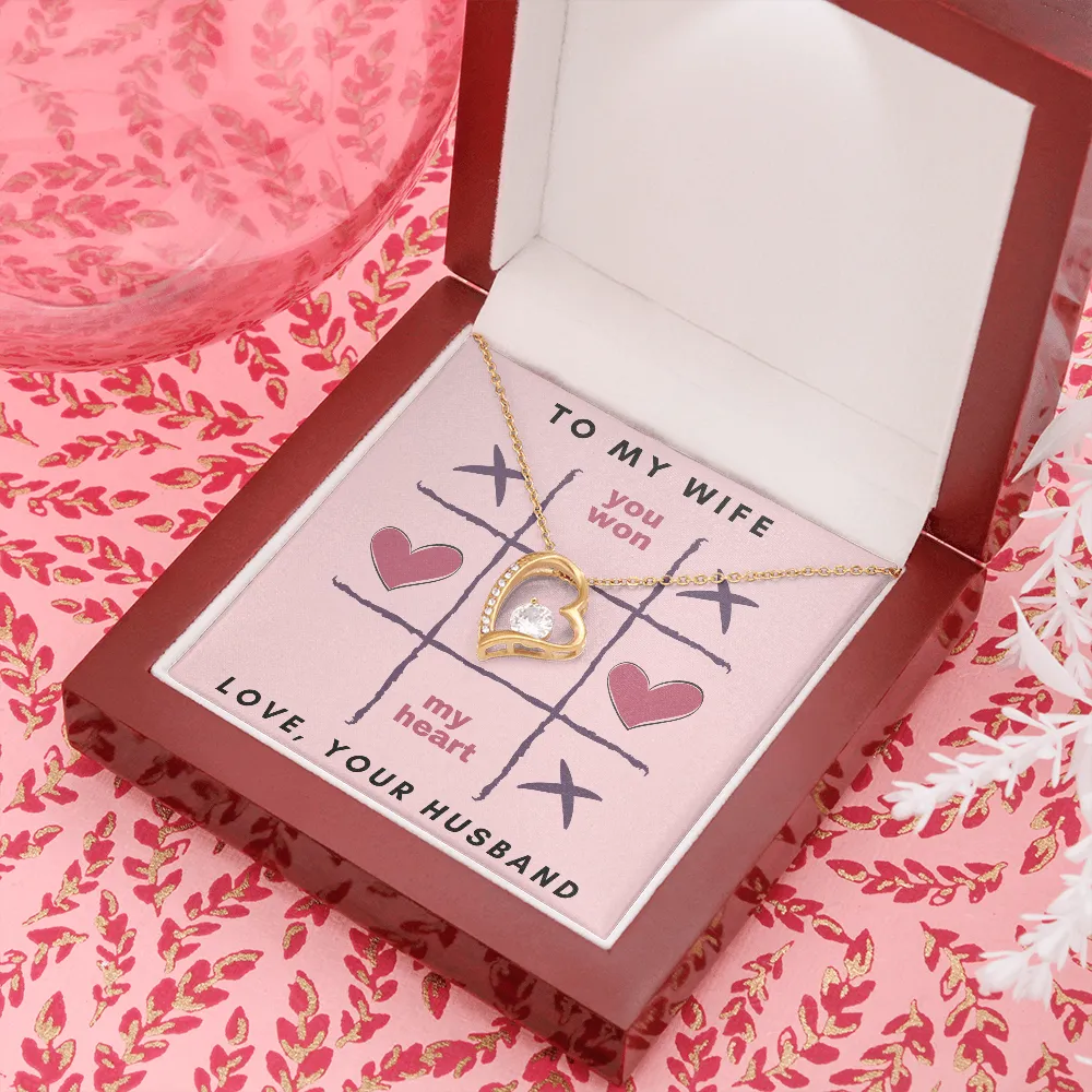 You won my heart-Heart Necklace for Wife