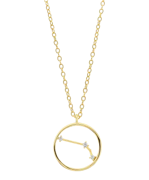 Zodiac Necklace Aries 18ct Gold Plated