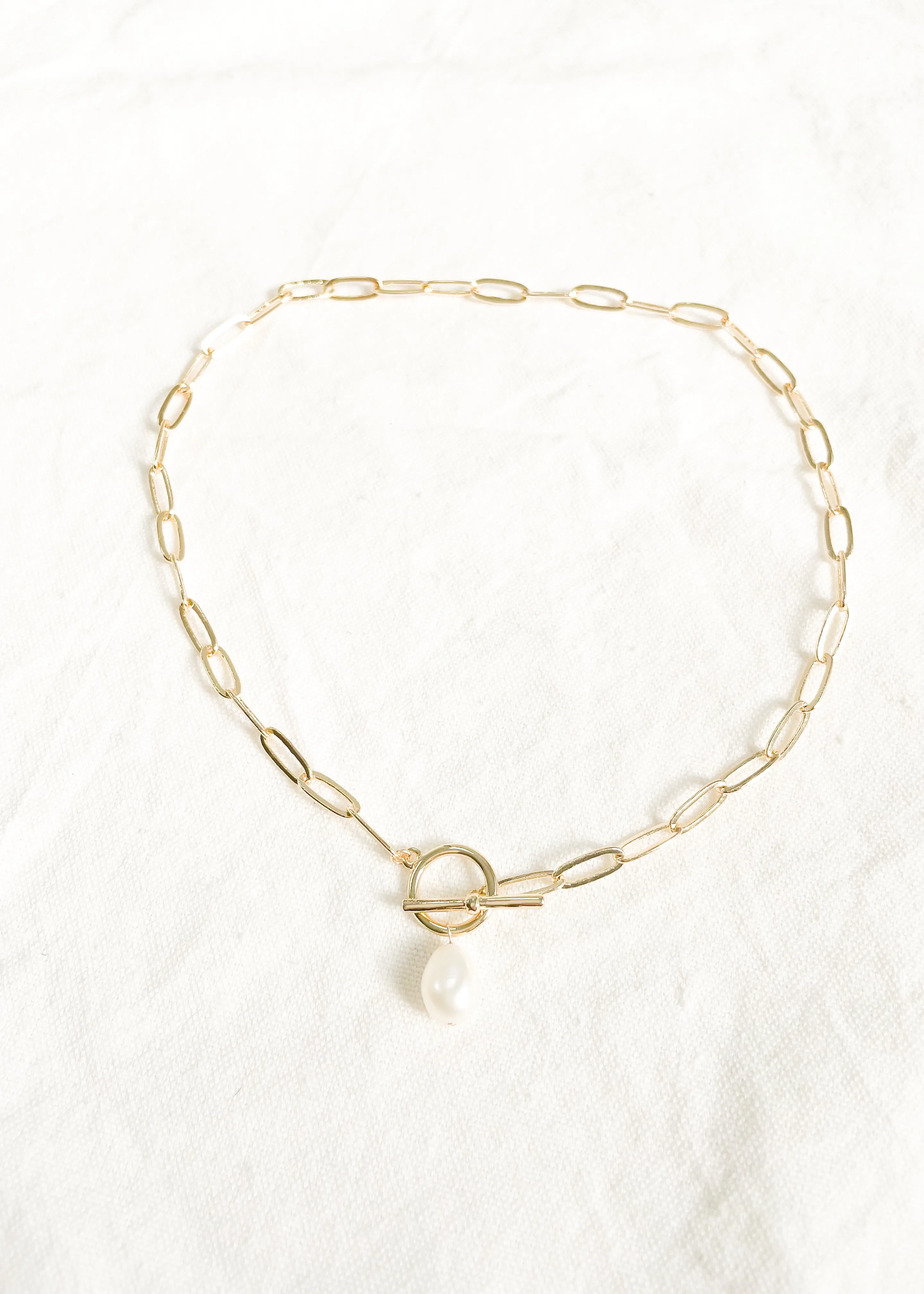 Zoe Chain and Pearl Drop Necklace