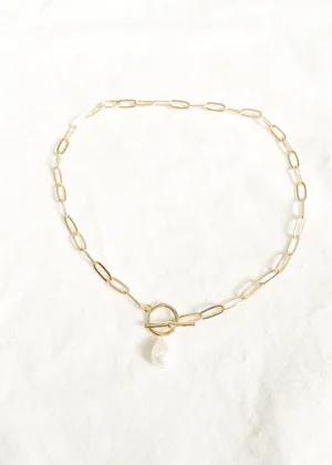 Zoe Chain and Pearl Drop Necklace