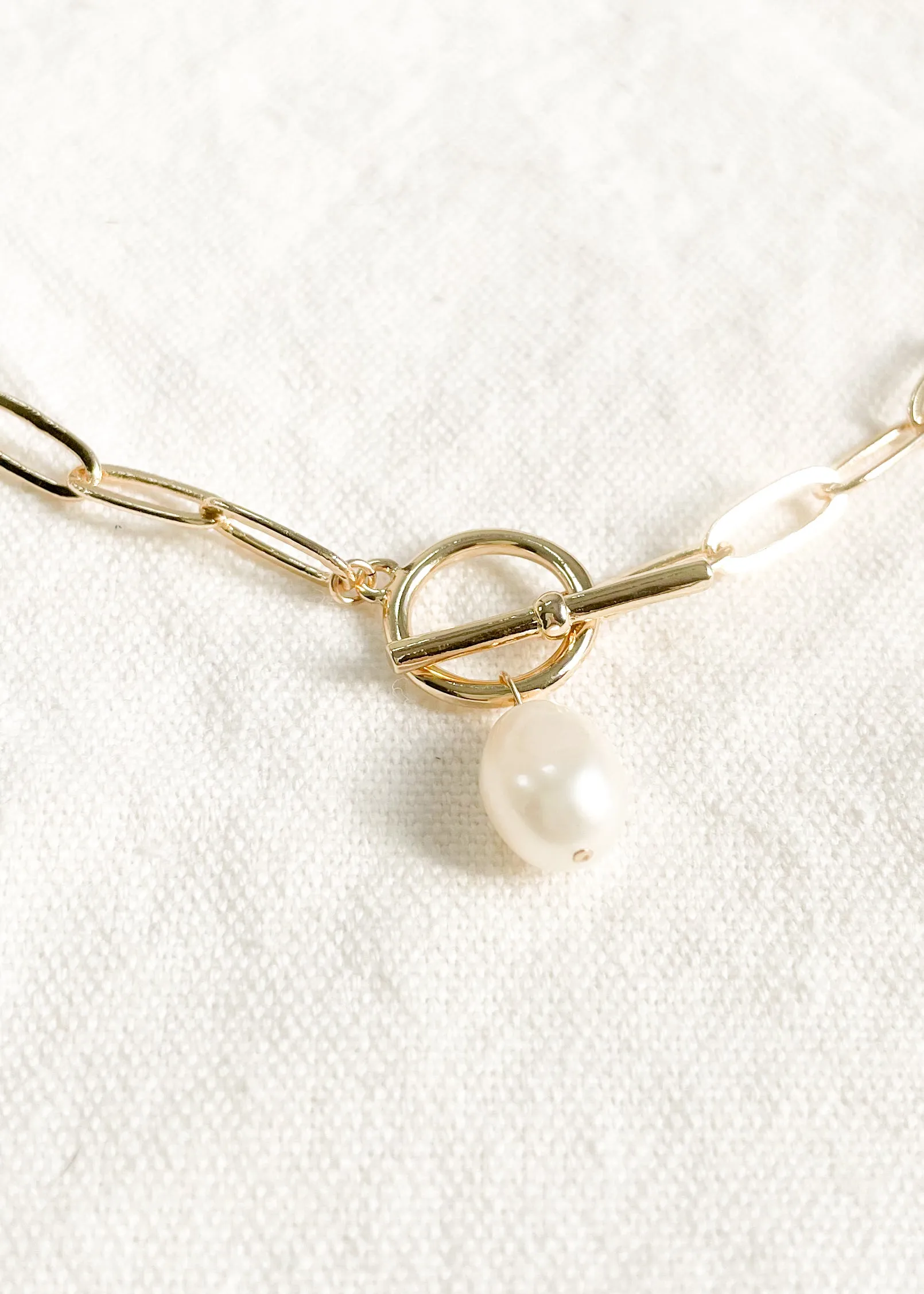 Zoe Chain and Pearl Drop Necklace